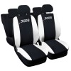 Coprisedili Auto Compatibili 3008 Hybrid Nero/Bianco | Made In Italy | Set CopriSedile Anteriori e Posteriori | Copri Poggiatesta Incluso | Accessori Interni