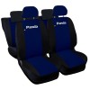 Coprisedili panda Hybrid con logo post. 60/40 bicolore blu scuro nero