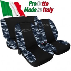 Coprisedili 500 nuova bicolore nero-militare blu