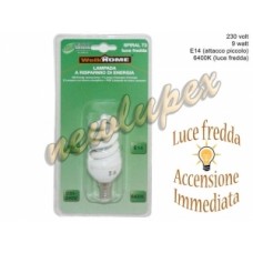 Lampadina a risparmio energetico E14 - luce fredda - 9W