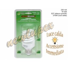 Lampadina a risparmio energetico E27 - luce calda - 18W