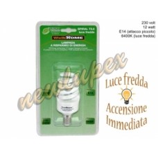 Lampadina a risparmio energetico E14 - luce fredda - 12W