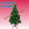 Albero di natale 2,10mt con pigne