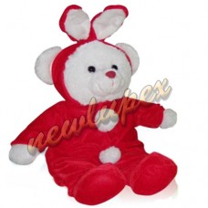 Peluche coniglio rosso 52cm