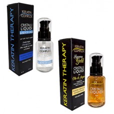 KERATIN COMPLEX CRISTALLI LIQUIDI PER CAPELLI OLIO DI ARGAN O SEMI DI LINO A SCELTA